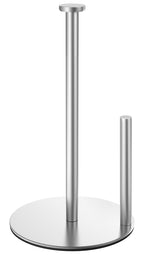 Paper Towel Holder for Kitchen Countertop Paper Towel Holder Silver Stainless Steel Paper Roll Holder Weighted Paper Towel Stand for Standard and Large Size Rolls