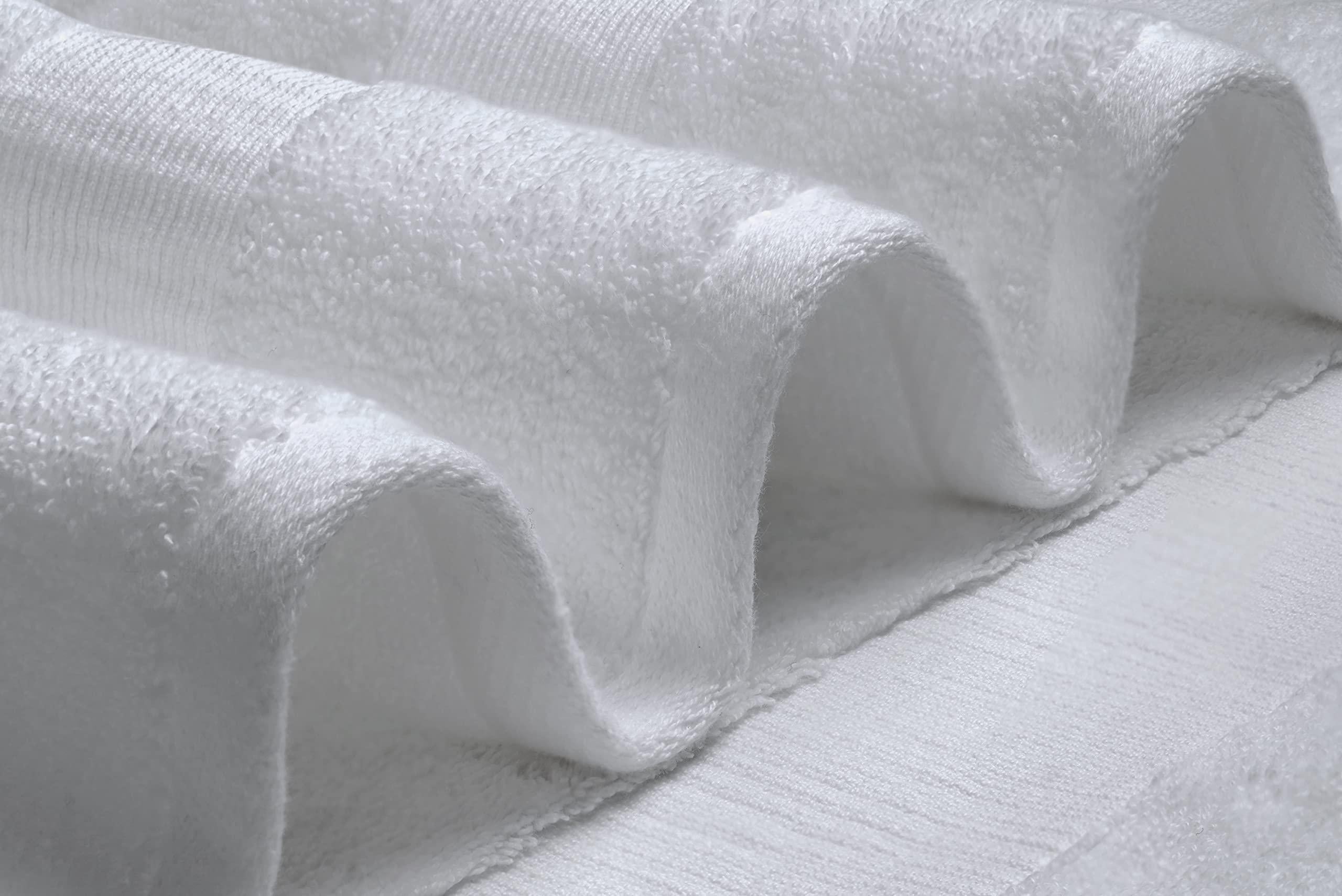 Resort Collection Soft Bath Towels 28x55 in 4 Pack WhiteLuxury Hotel Plush &